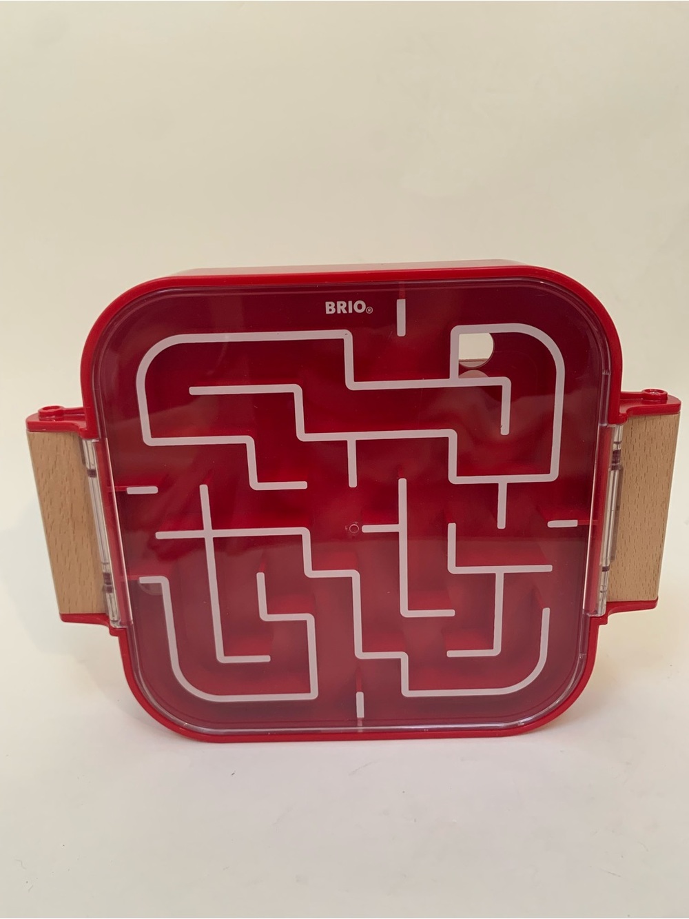 BRIO - 34100 Labyrinth Take Along - Red Wooden Handheld Maze Puzzle